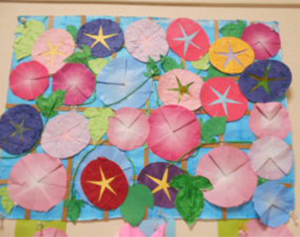 2023年7月19日　7月　あさがお・金魚作品（はなえみ）