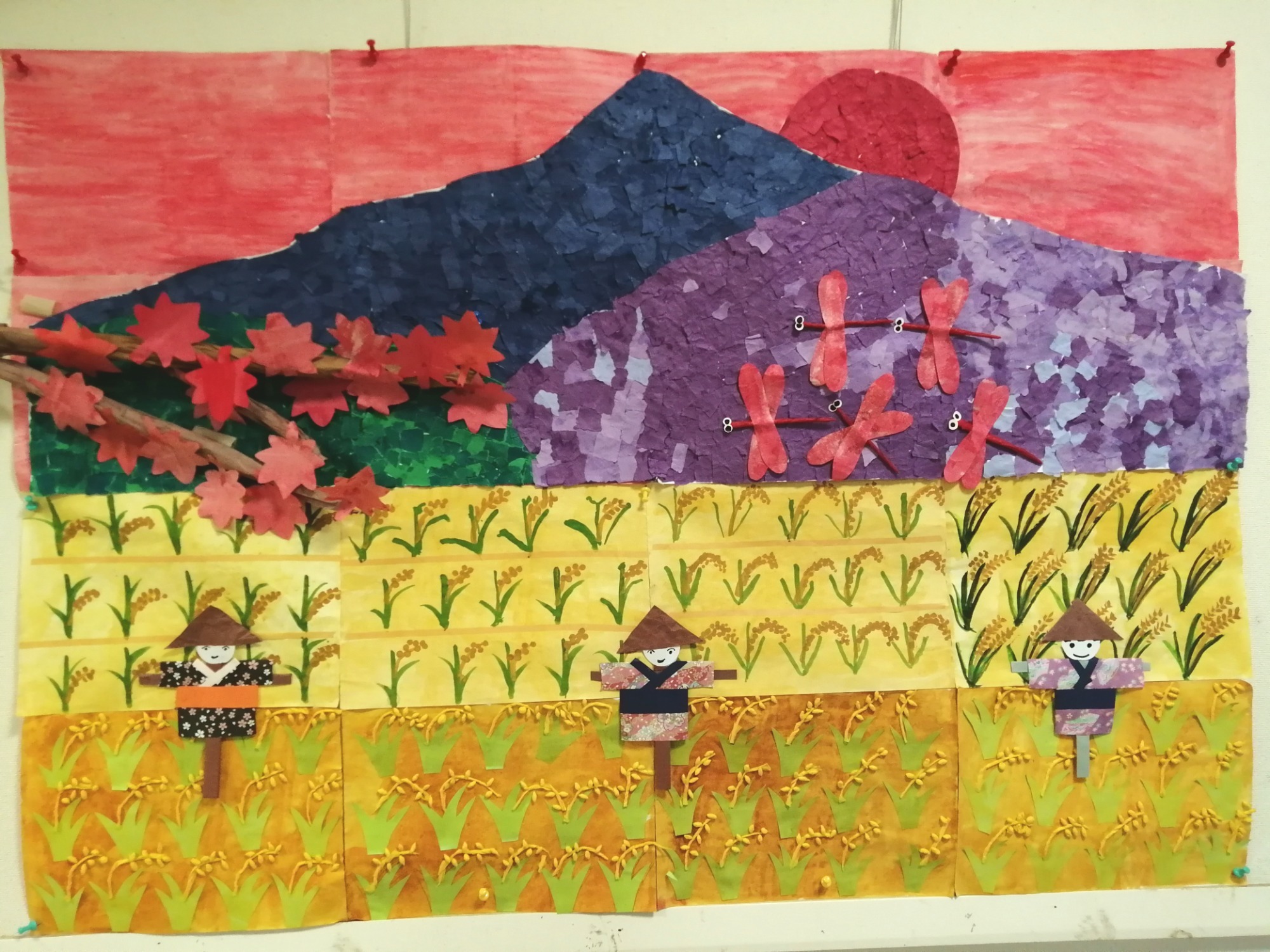 田園風景の壁画